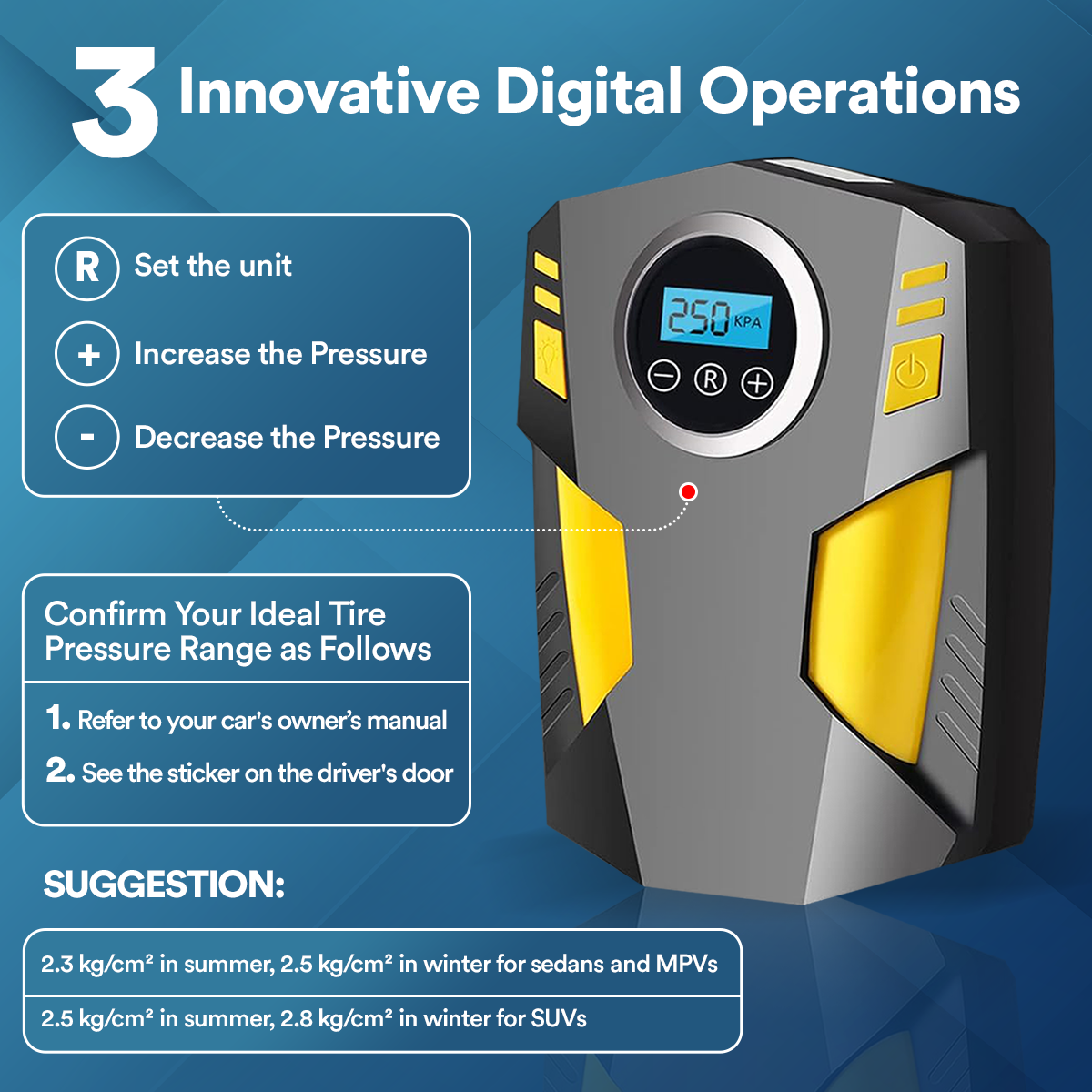Digital Display Tyre Pump