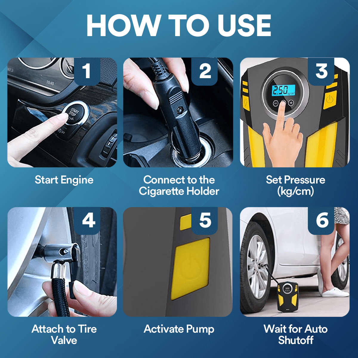 Digital Display Tyre Pump