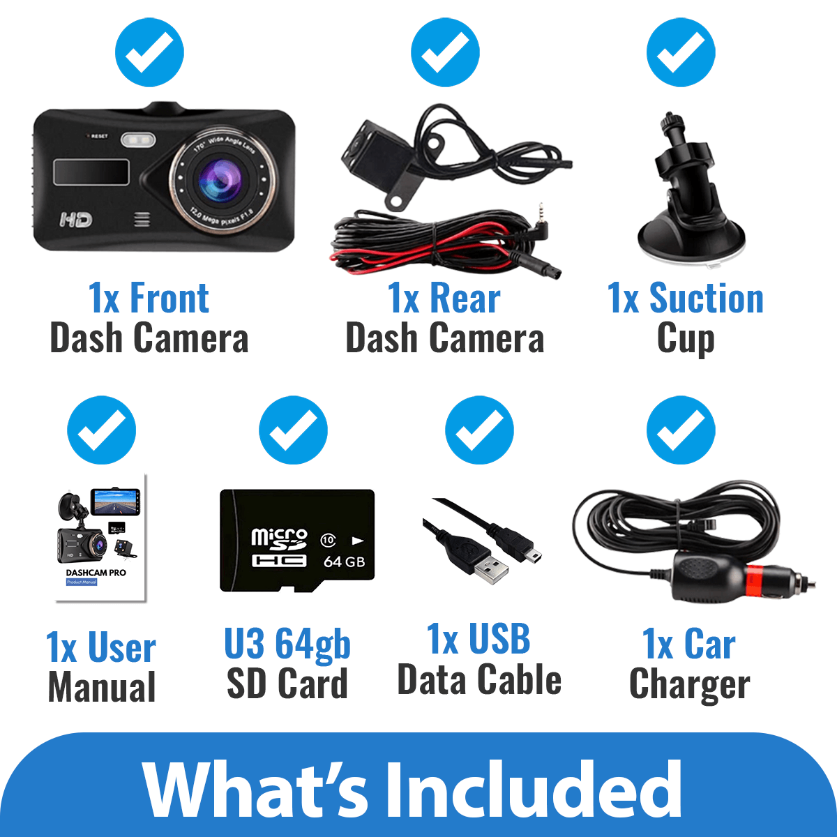 Dashcam Pro (Front & Rear) *Best Seller* JDP2